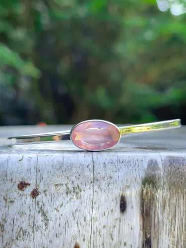 Celestial Rose Quartz Cuff Bracelet
